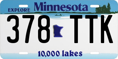 MN license plate 378TTK