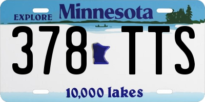 MN license plate 378TTS