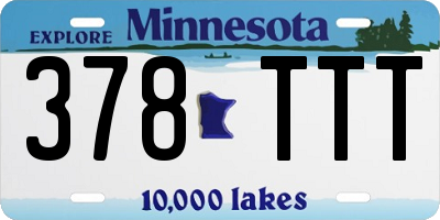 MN license plate 378TTT
