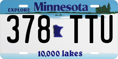 MN license plate 378TTU