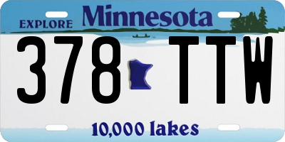 MN license plate 378TTW