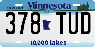 MN license plate 378TUD