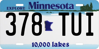 MN license plate 378TUI