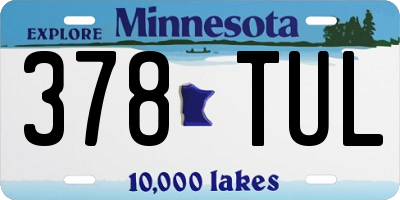 MN license plate 378TUL