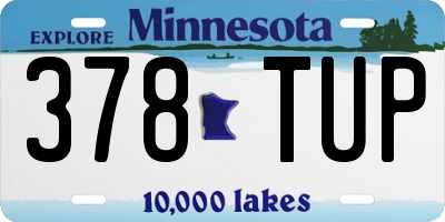 MN license plate 378TUP