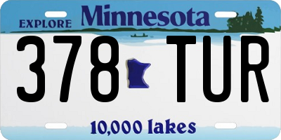 MN license plate 378TUR