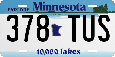 MN license plate 378TUS
