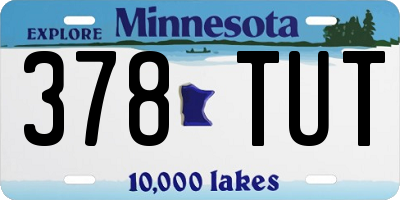 MN license plate 378TUT