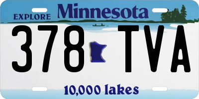 MN license plate 378TVA