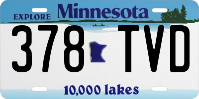 MN license plate 378TVD