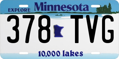 MN license plate 378TVG