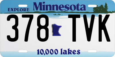MN license plate 378TVK