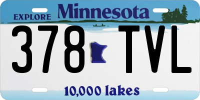 MN license plate 378TVL