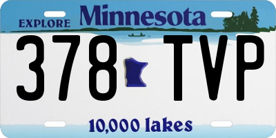 MN license plate 378TVP