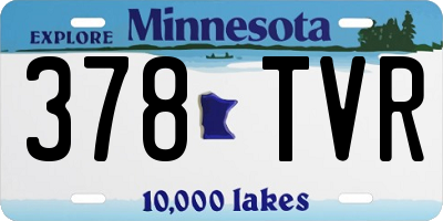 MN license plate 378TVR