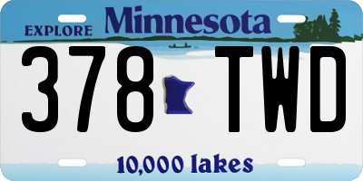 MN license plate 378TWD