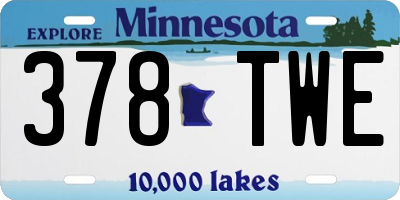 MN license plate 378TWE