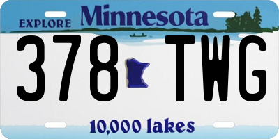 MN license plate 378TWG