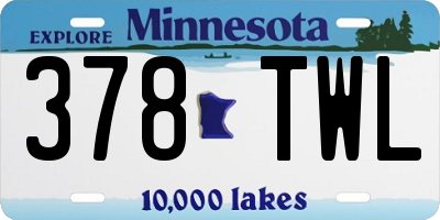 MN license plate 378TWL