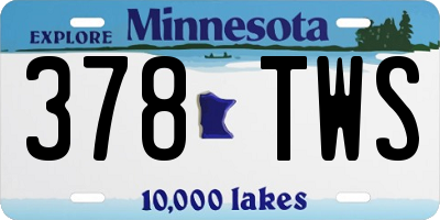 MN license plate 378TWS