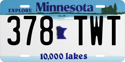 MN license plate 378TWT
