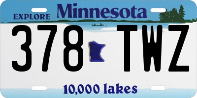 MN license plate 378TWZ