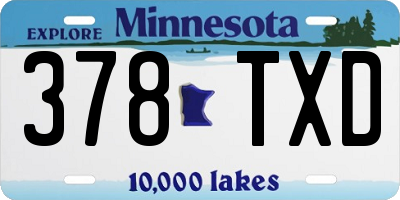 MN license plate 378TXD