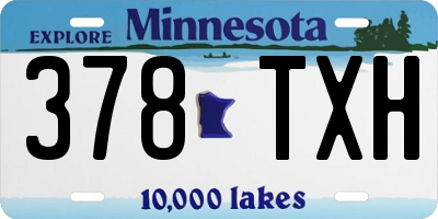 MN license plate 378TXH