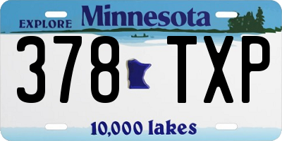 MN license plate 378TXP