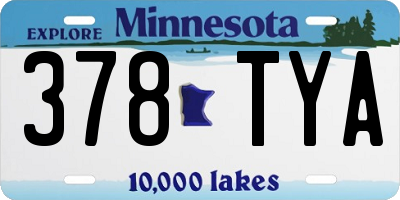 MN license plate 378TYA