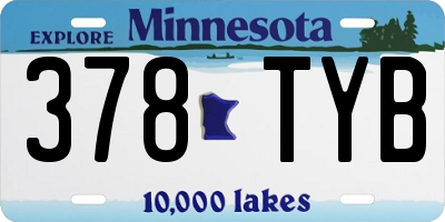 MN license plate 378TYB