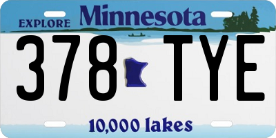 MN license plate 378TYE