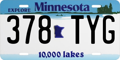 MN license plate 378TYG