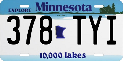MN license plate 378TYI