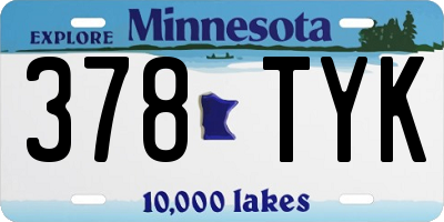 MN license plate 378TYK