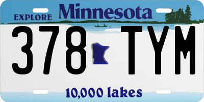 MN license plate 378TYM
