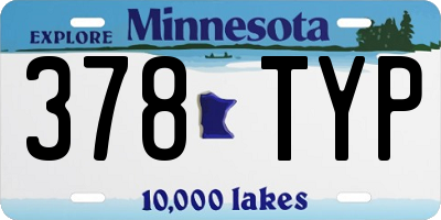 MN license plate 378TYP