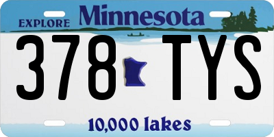 MN license plate 378TYS
