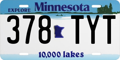 MN license plate 378TYT