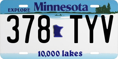 MN license plate 378TYV