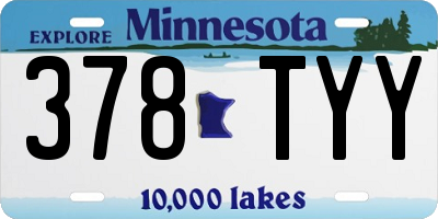 MN license plate 378TYY