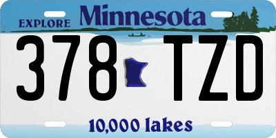 MN license plate 378TZD