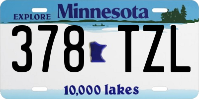 MN license plate 378TZL