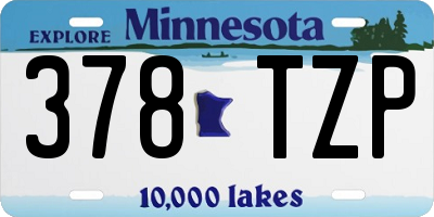 MN license plate 378TZP