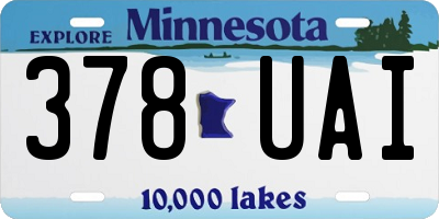 MN license plate 378UAI