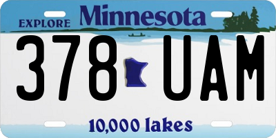 MN license plate 378UAM