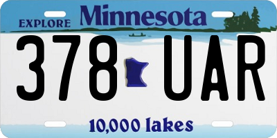 MN license plate 378UAR