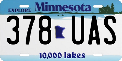 MN license plate 378UAS