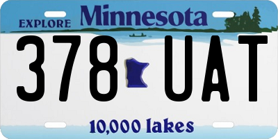 MN license plate 378UAT