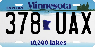 MN license plate 378UAX
